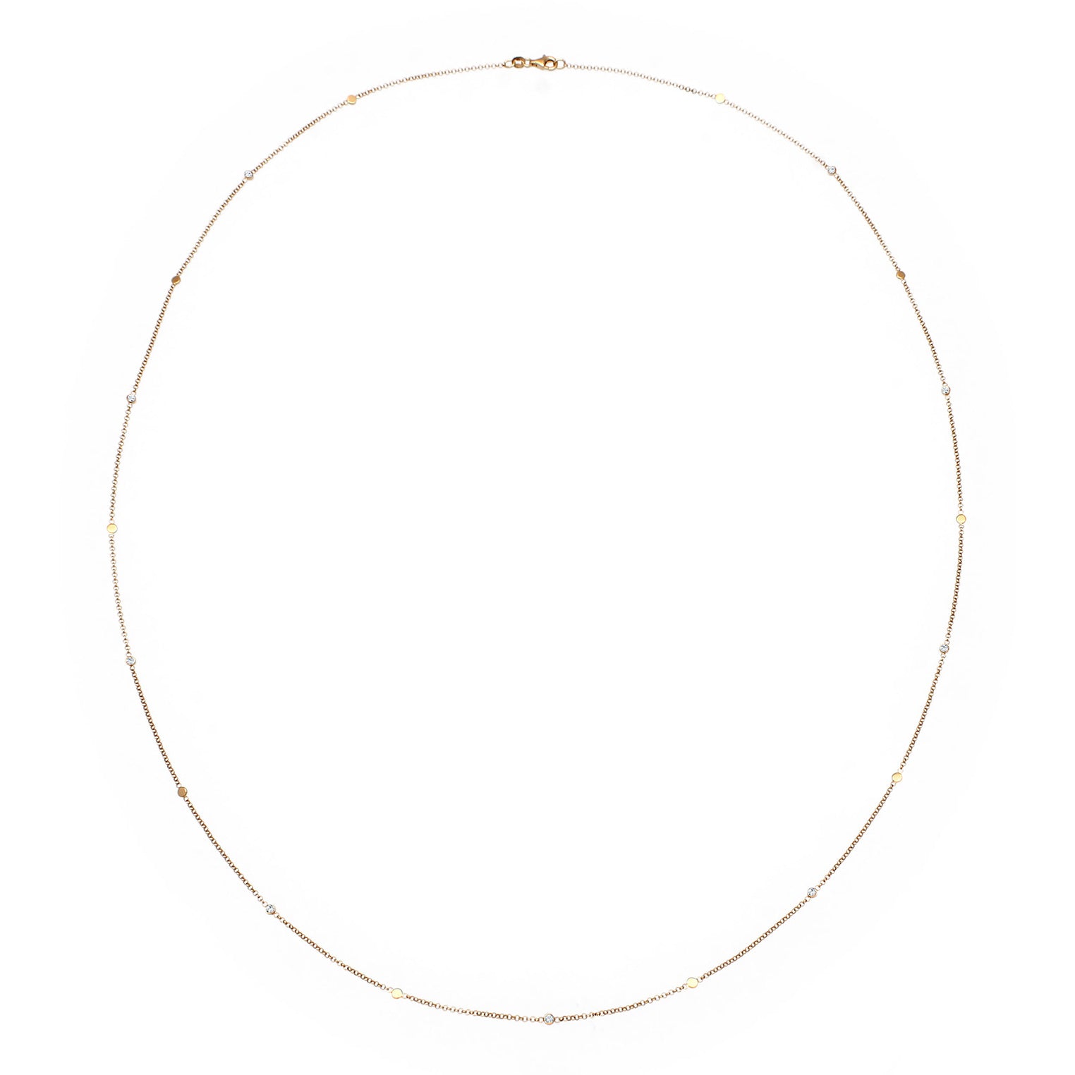 Gold - Elli | Halskette Plättchen | Mit Kristallen von Swarovski® (Weiß) | 925er Sterling Silber Vergoldet