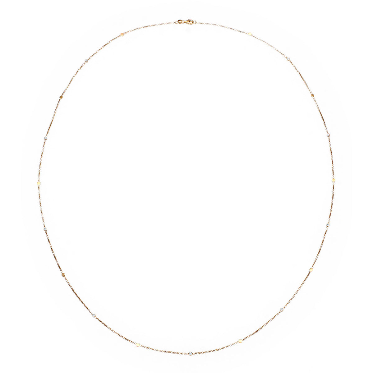 Gold - Elli | Halskette Plättchen | Mit Kristallen von Swarovski® (Weiß) | 925er Sterling Silber Vergoldet