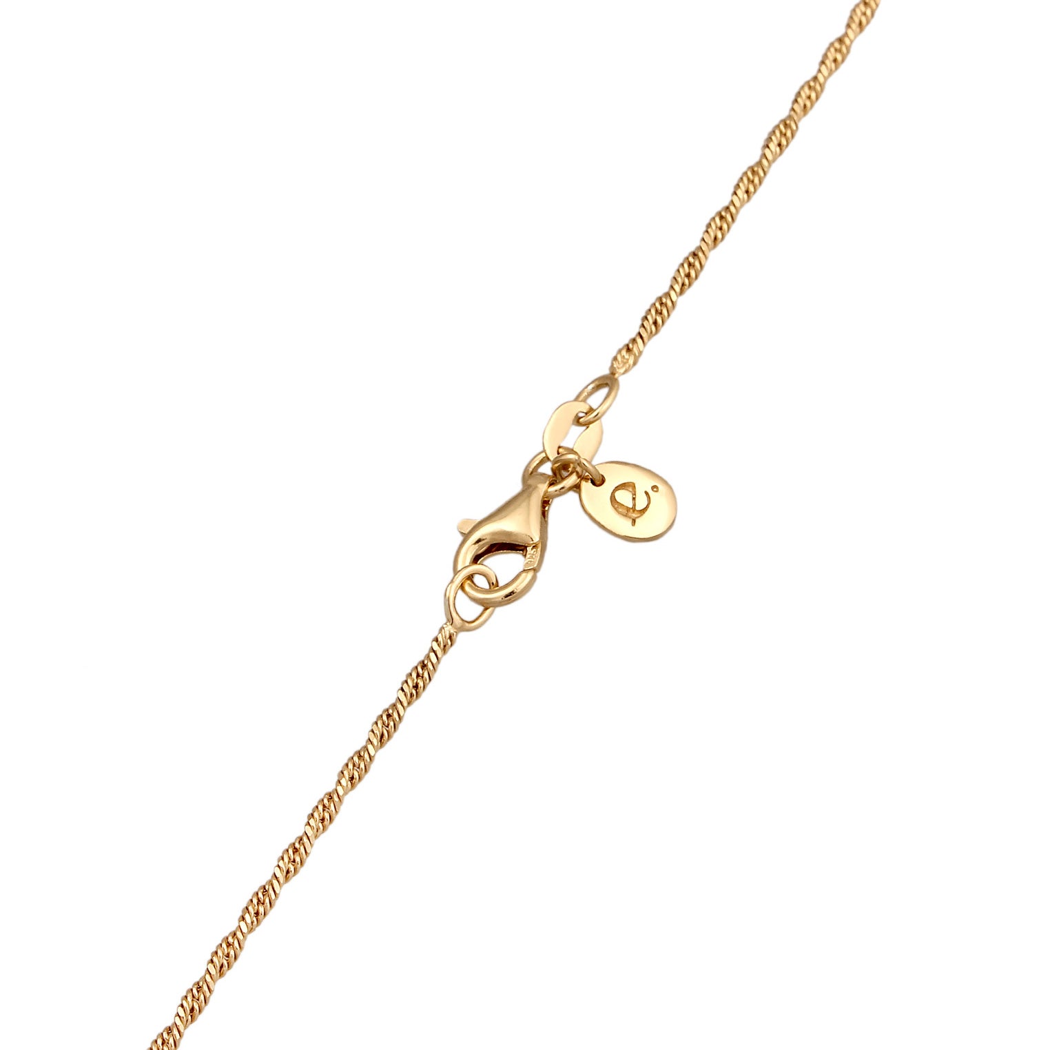 Gold - Elli PREMIUM | Halskette Anhänger Tropfen | Mondstein (Weiß) | 925er Sterling Silber Vergoldet
