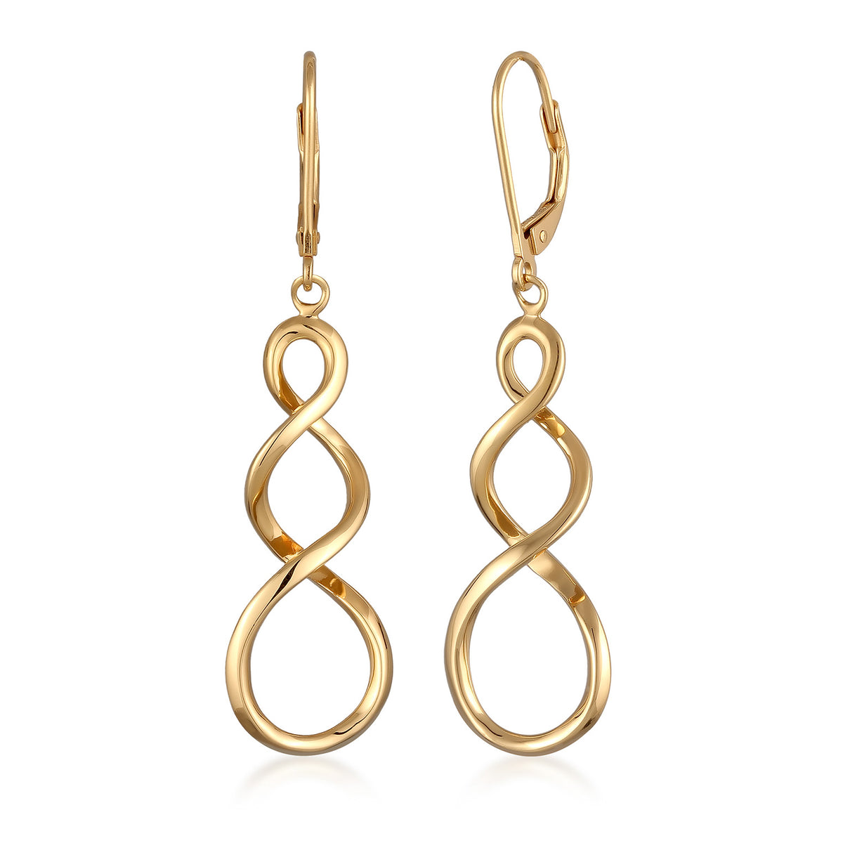 Gold - Elli | Ohrhänger Spirale | 925er Sterling Silber vergoldet