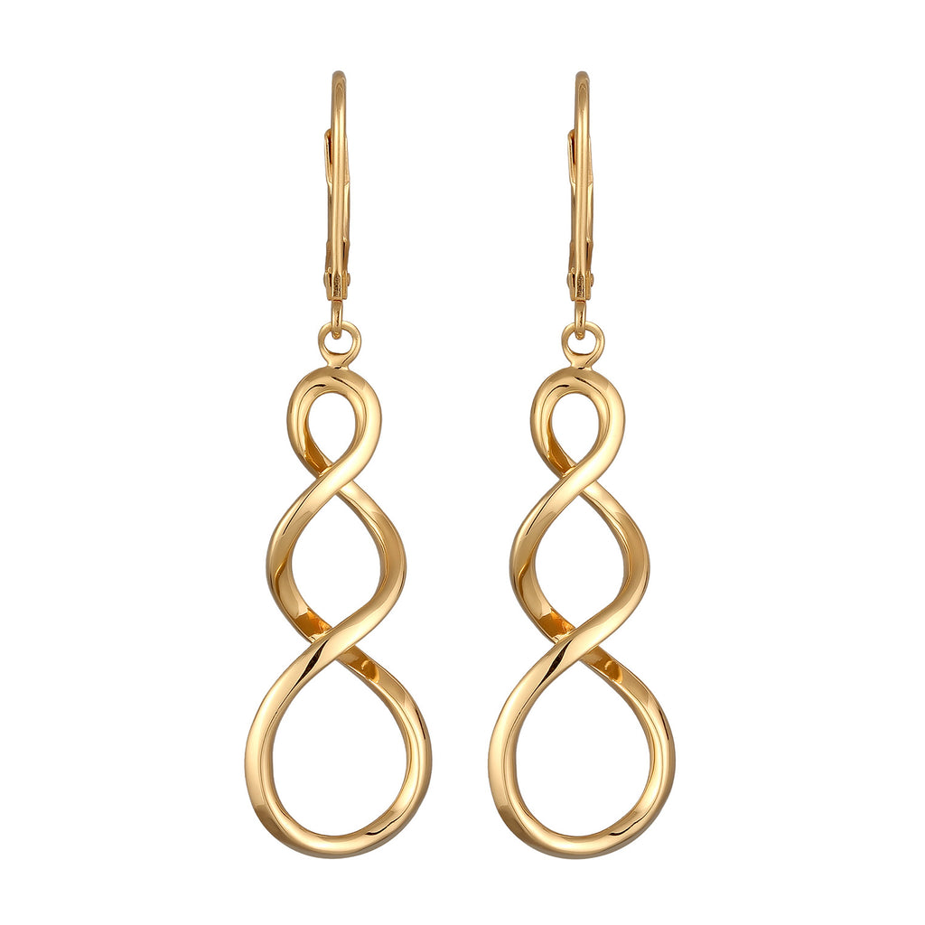 Gold - Elli | Ohrhänger Spirale | 925er Sterling Silber vergoldet