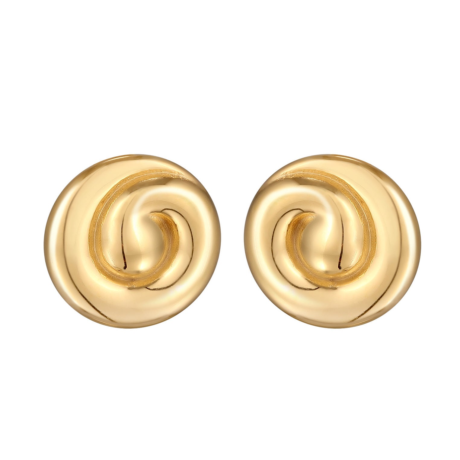 Gold - Elli | Ohrstecker Spirale | 925er Sterling Silber Vergoldet