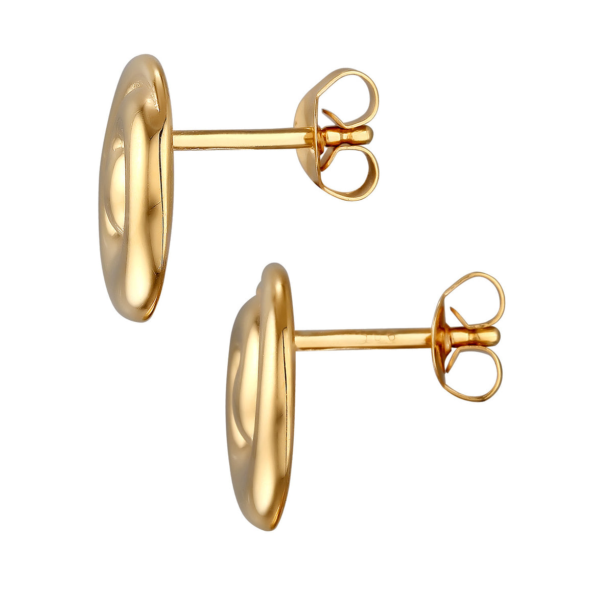 Gold - Elli | Ohrstecker Spirale | 925er Sterling Silber Vergoldet