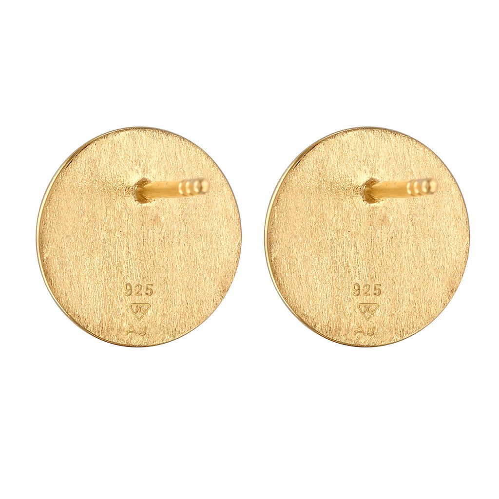Gold - Elli | Ohrstecker Spirale | 925er Sterling Silber Vergoldet