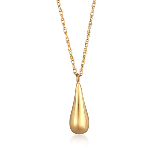 Gold - Elli | Halskette Drop Anhänger | 925er Sterling Silber Vergoldet
