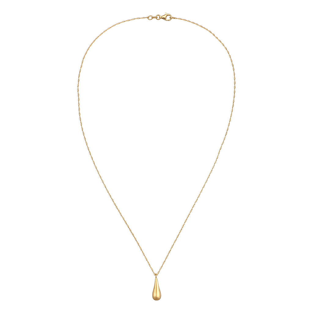 Gold - Elli | Halskette Drop Anhänger | 925er Sterling Silber Vergoldet