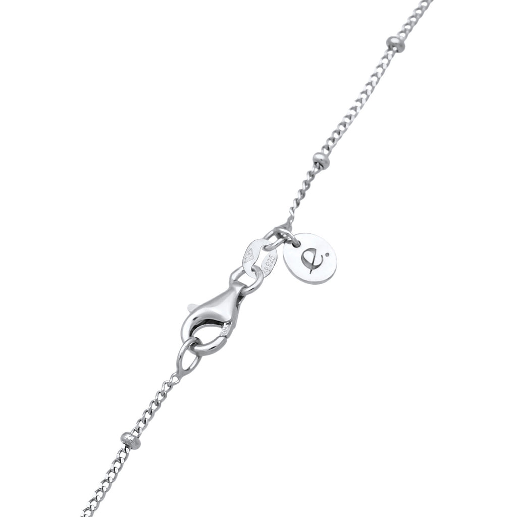 Silber - Elli PREMIUM | Kugel-Halskette Perlen Anhänger | Süßwasserzuchtperle | 925er Sterling Silber