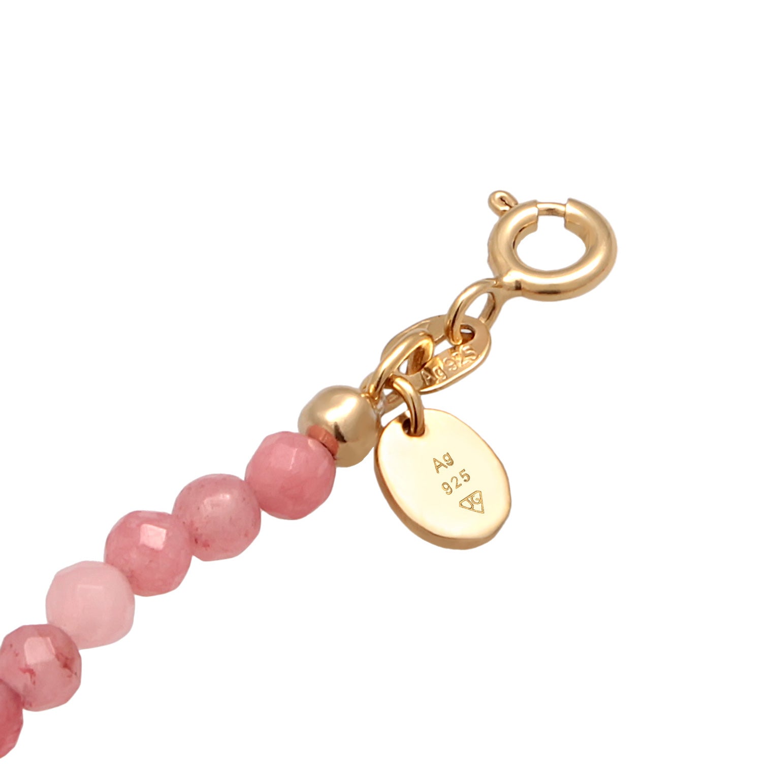 Pink - Elli PREMIUM | Armband Beads | Achat | 925er Sterling Silber Vergoldet