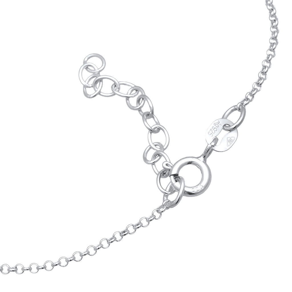 Silber - Elli | Armband Handchain | Kristalle (Grün) | 925er Sterling Silber
