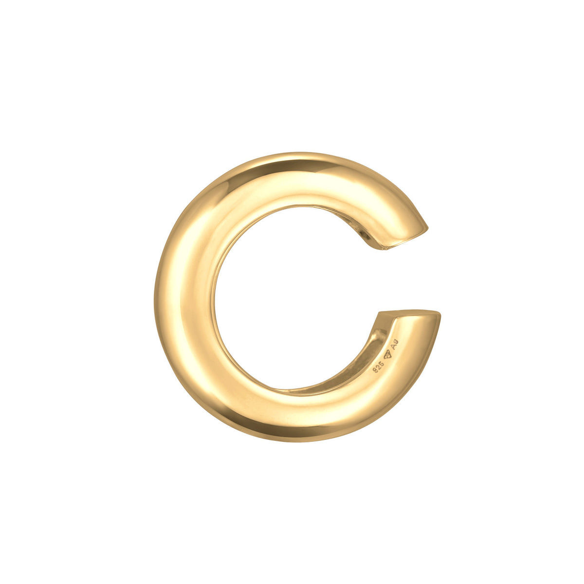Gold - Elli | Earcuff Chunky | 925er Sterling Silber Vergoldet