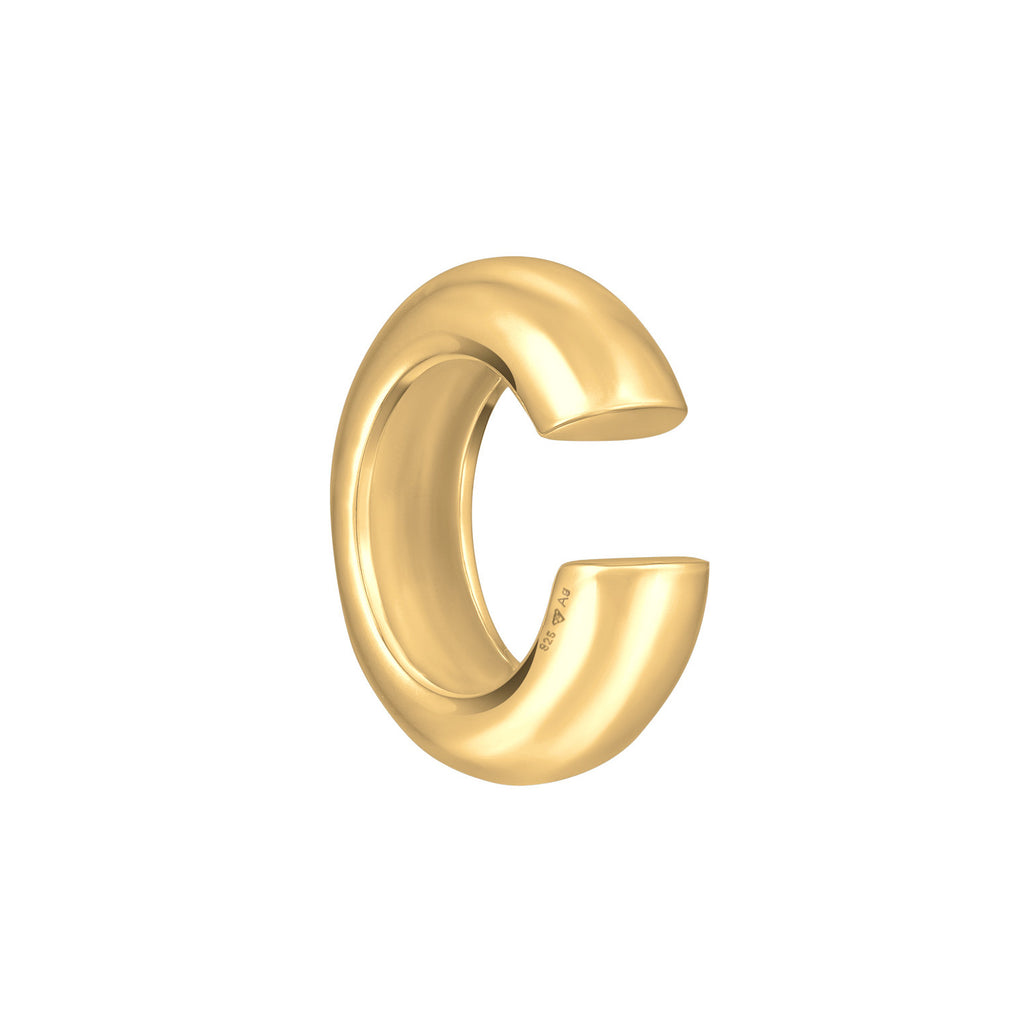 Gold - Elli | Earcuff Chunky | 925er Sterling Silber Vergoldet