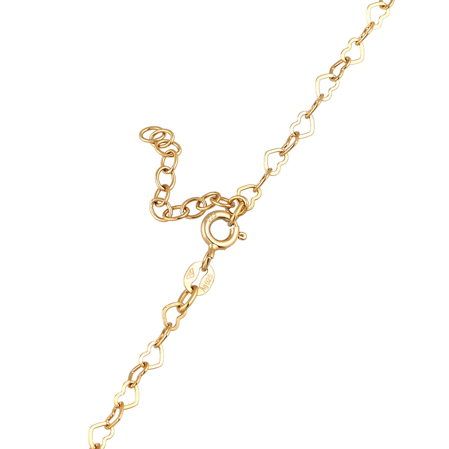 Gold - Elli | Body Chain Herzen|925er Sterling Silber vergoldet