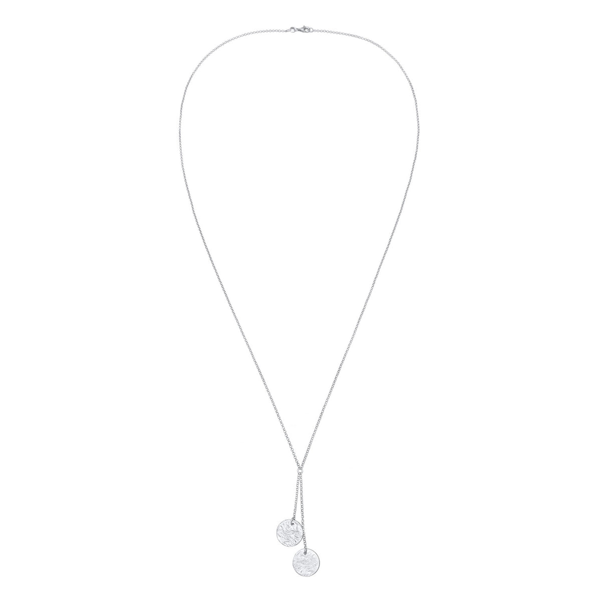 Silber - Elli | Y-Halskette Plättchen | 925er Sterling Silber