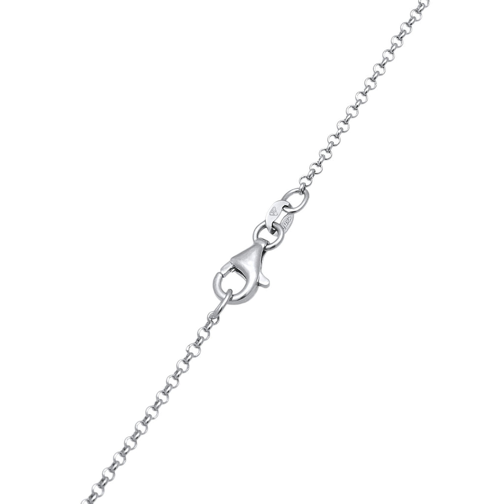 Silber - Elli | Y-Halskette Plättchen | 925er Sterling Silber
