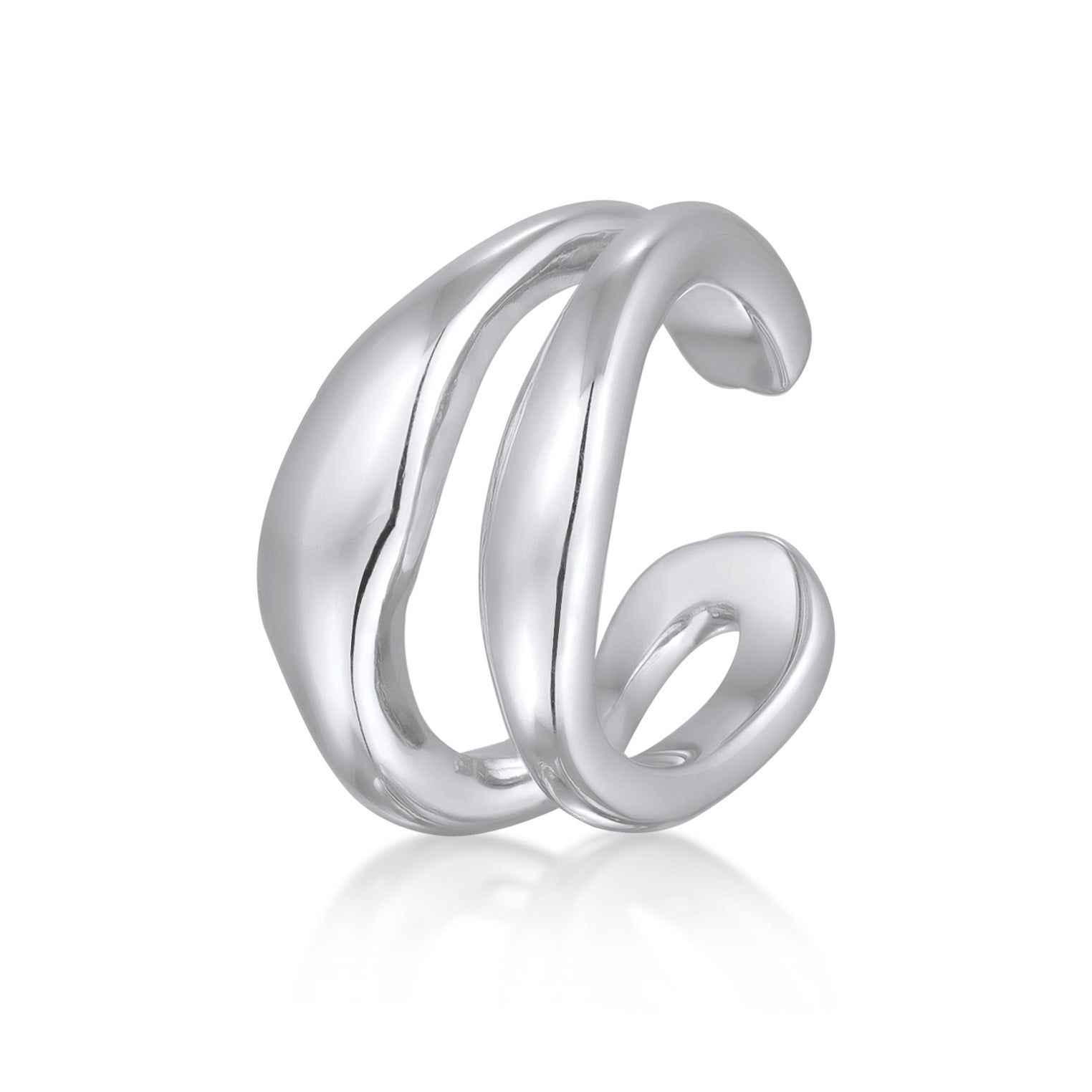Silber - Elli PREMIUM | Single Earcuff Organic |925er Sterling Silber