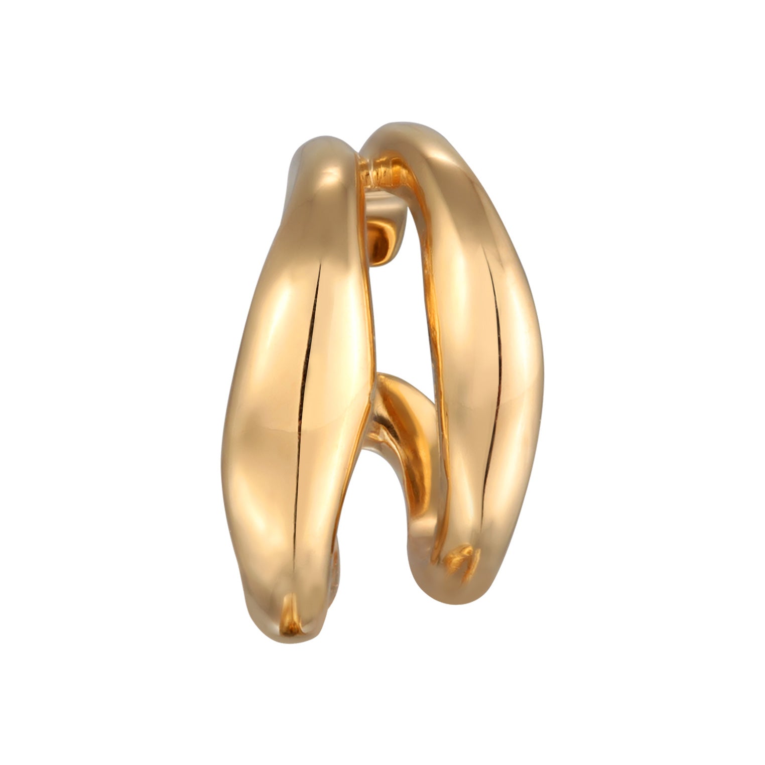 Gold - Elli PREMIUM | Single Earcuff Organic |925er Sterling Silber vergoldet