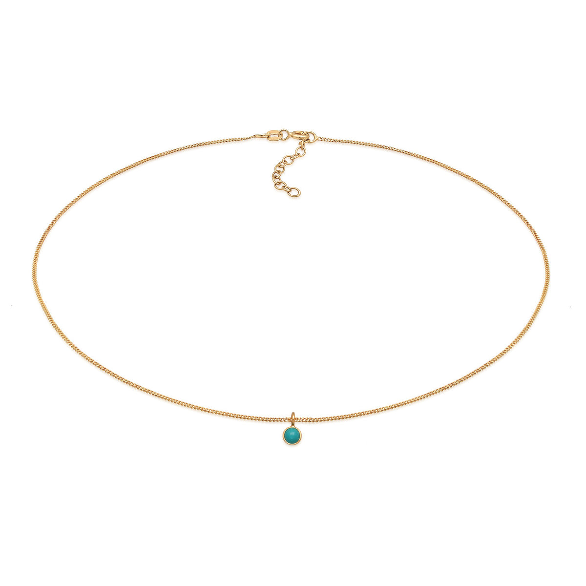 Gold - Elli | Choker | Howlith (türkis)| 925er Sterling Silber vergoldet