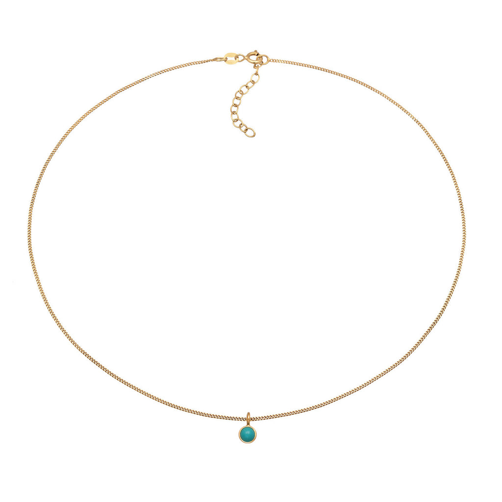 Gold - Elli | Choker | Howlith (türkis)| 925er Sterling Silber vergoldet