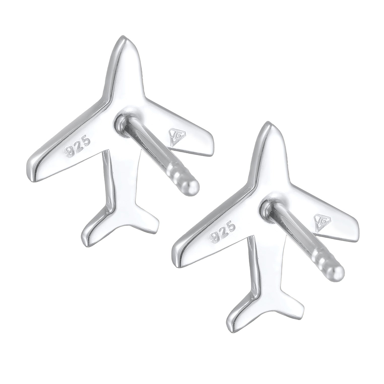 Silber - Elli | Ohrstecker Flugzeug | 925er Sterling Silber