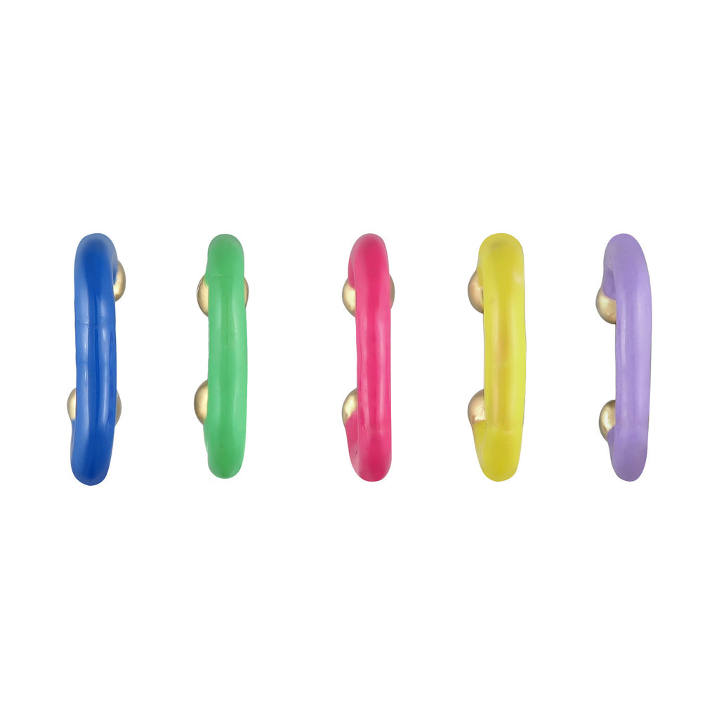 Bunt - Elli | Earcuff 5er Set | Emaille (bunt) | 925er Silber vergoldet