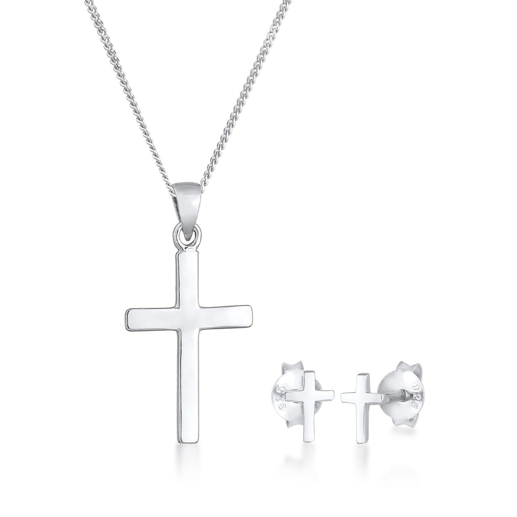 Silber - Elli | Schmuckset Kreuz | 925er Sterling Silber