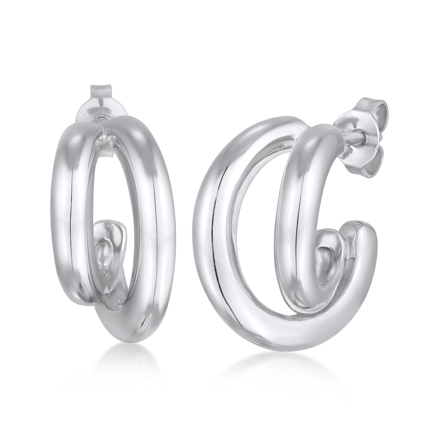 Silber - Elli PREMIUM | Ohrstecker Spirale | 925er Sterling Silber