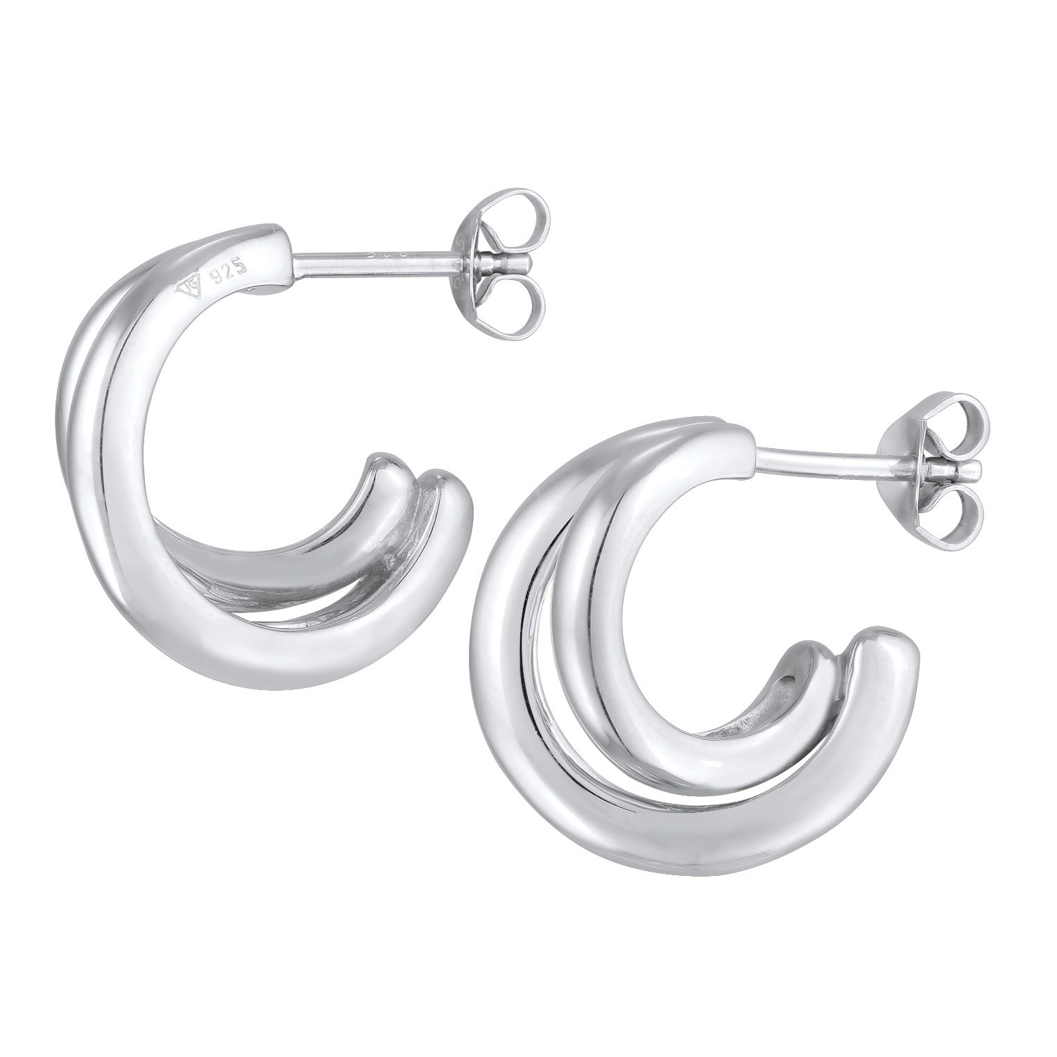 Silber - Elli PREMIUM | Ohrstecker Spirale | 925er Sterling Silber