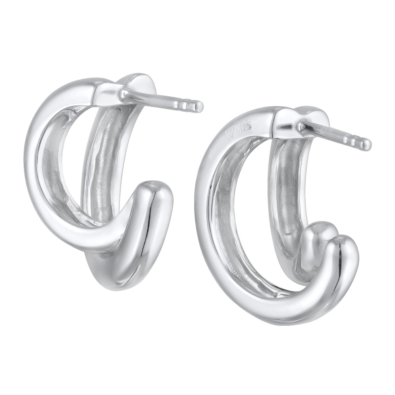 Silber - Elli PREMIUM | Ohrstecker Spirale | 925er Sterling Silber