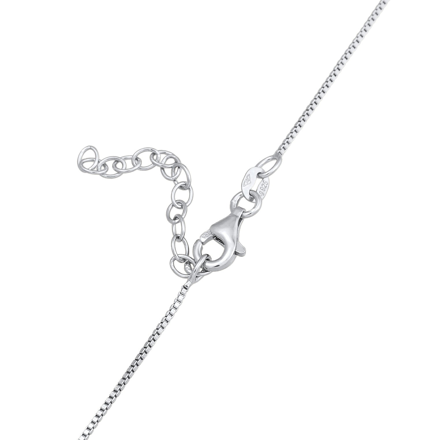 Blau - Elli | Choker Kreis Anhänger | Kristall (Blau) | 925er Sterling Silber