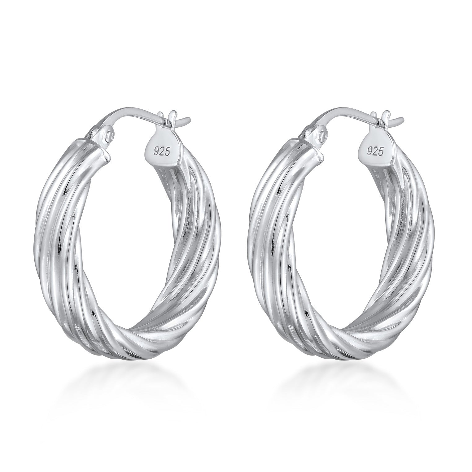 Silber - Elli | Ohrstecker | Creolen | 925 Sterling Silber