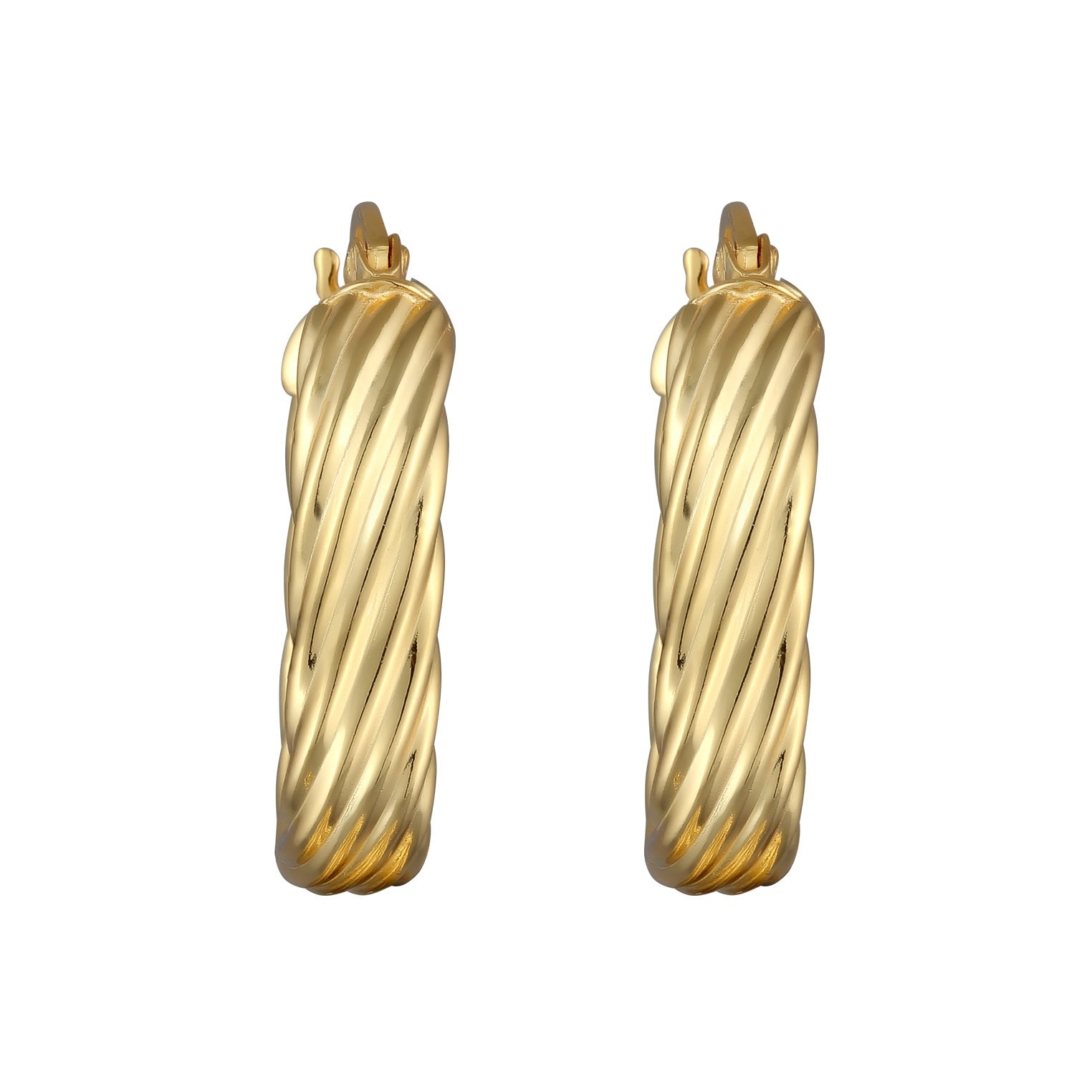 Gold - Elli | Ohrstecker | Creolen | 925 Silber vergoldet