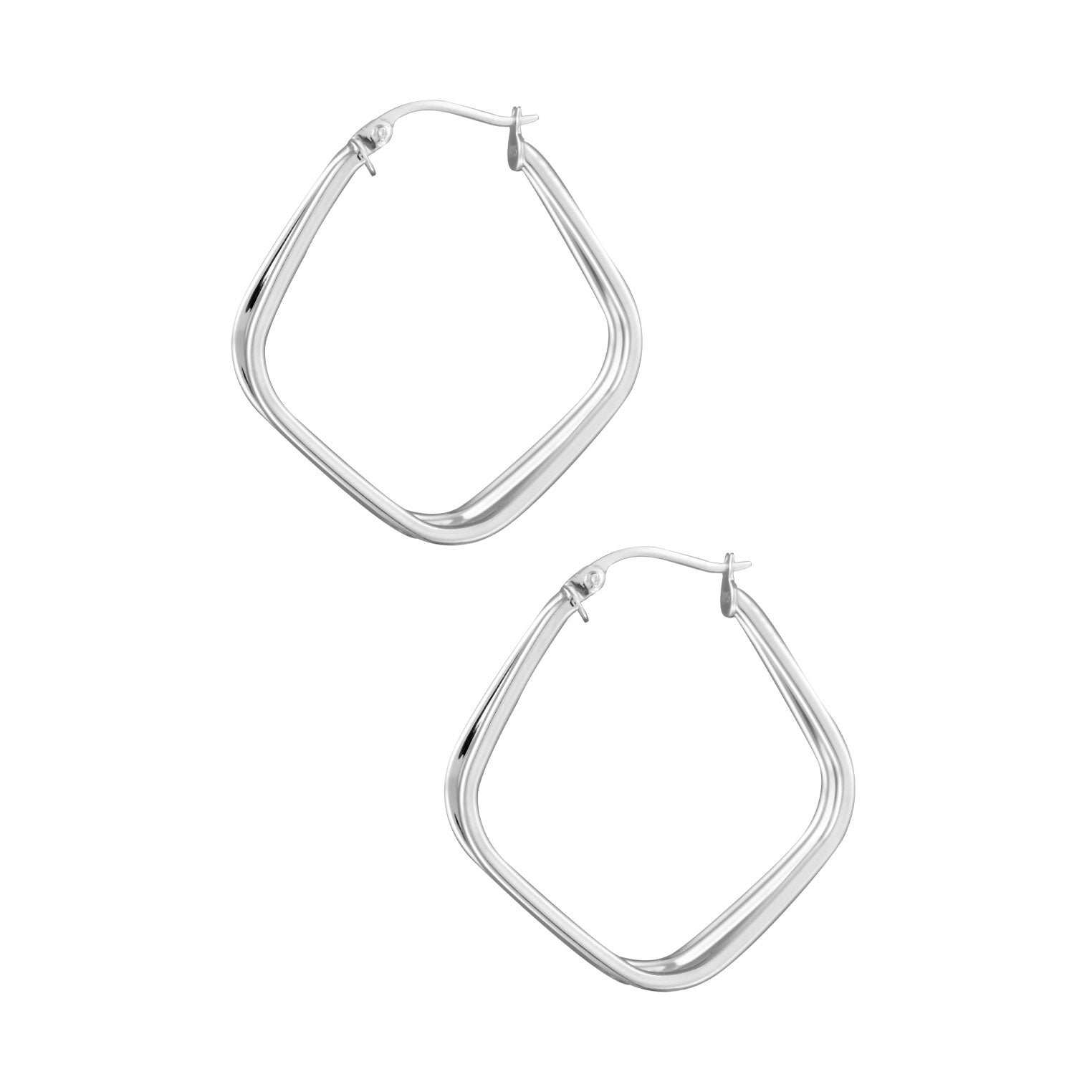 Silber - Elli | Creolen | Rechteck | 925 Sterling Silber