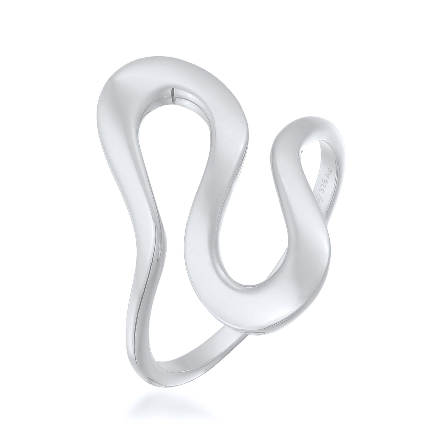 Silber - Elli | Ring Welle Organic | 925er Sterling Silber