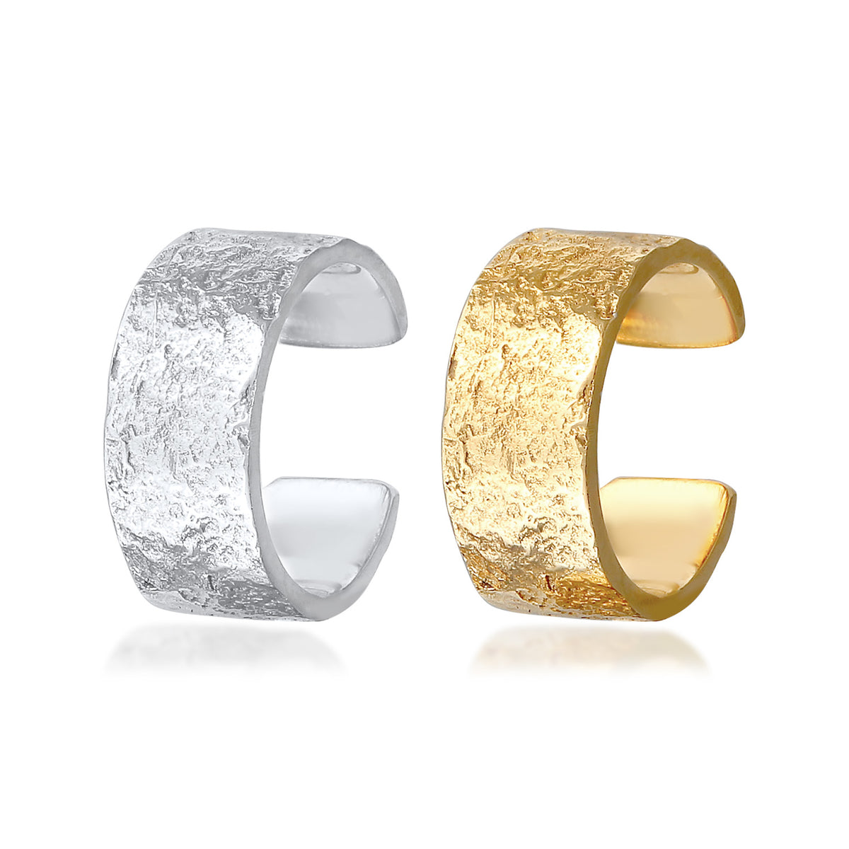 Zweifarbig - Elli | Earcuff Set Bicolor | 925er Sterling Silber Vergoldet