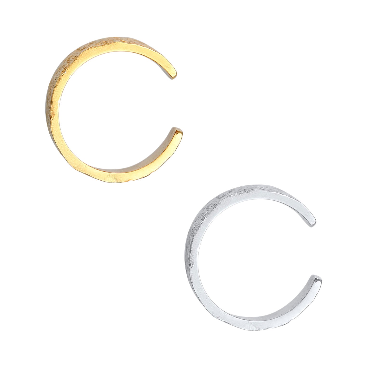 Zweifarbig - Elli | Earcuff Set Bicolor | 925er Sterling Silber Vergoldet