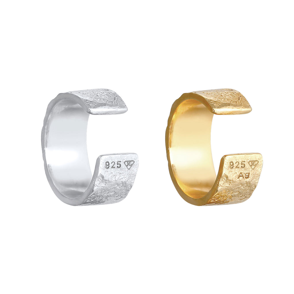 Zweifarbig - Elli | Earcuff Set Bicolor | 925er Sterling Silber Vergoldet