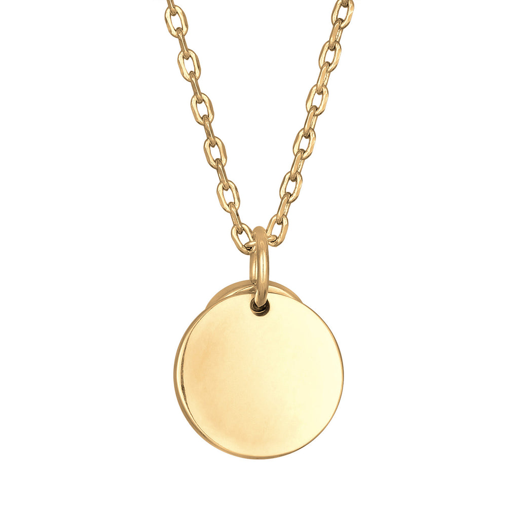 Gold - Elli | Halskette Plättchen | Glaskristalle | Goldfarben