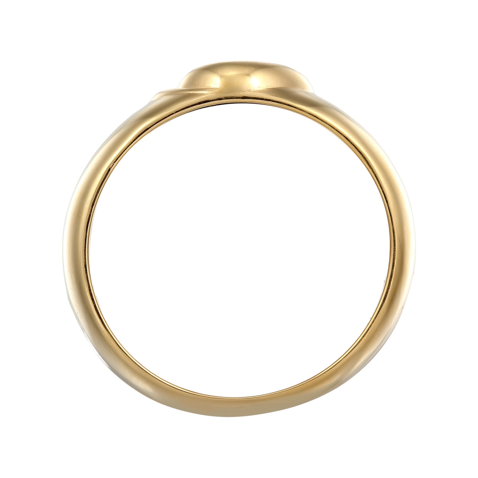 Gold - Elli | Siegelring Spirale | 925er Sterling Silber vergoldet