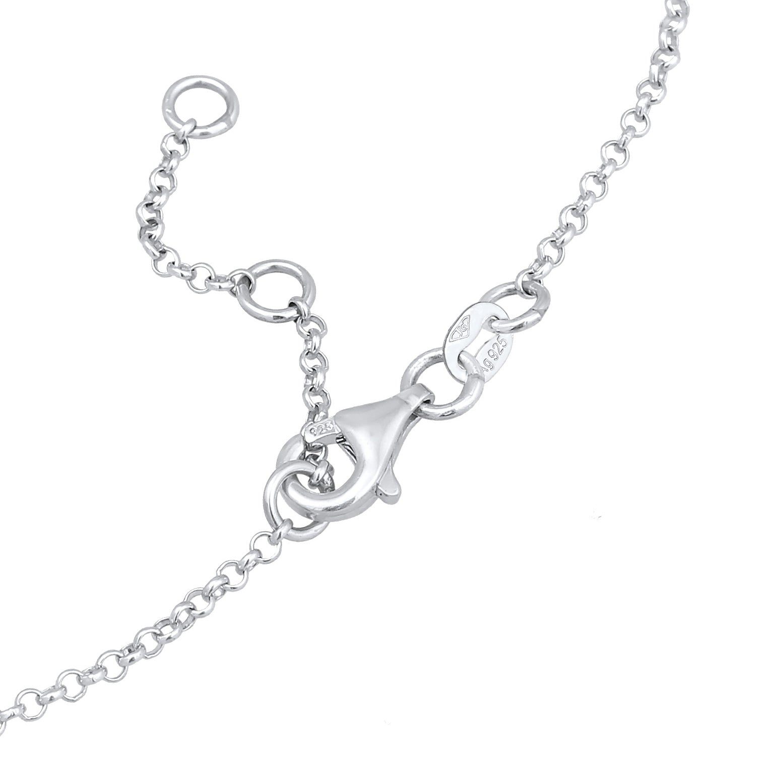 Silber - Elli | Armband Schleife | Glaskristalle (Weiß) | 925 Sterling Silber