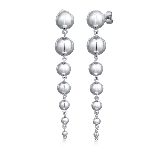Silber - Elli | Ohrstecker | Kugellook | Messing