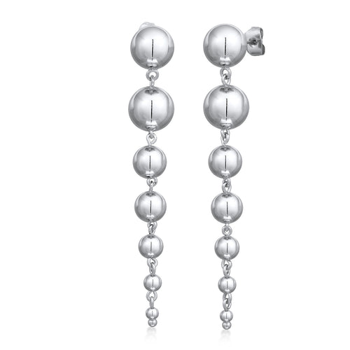 Silber - Elli | Ohrstecker | Kugellook | Messing