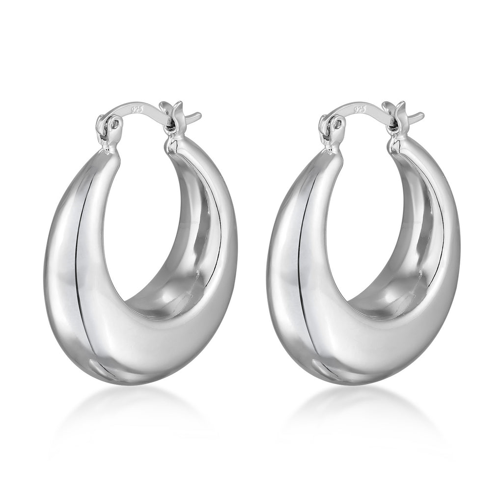 Silber - Elli | Creolen | Messing | Silber Finish