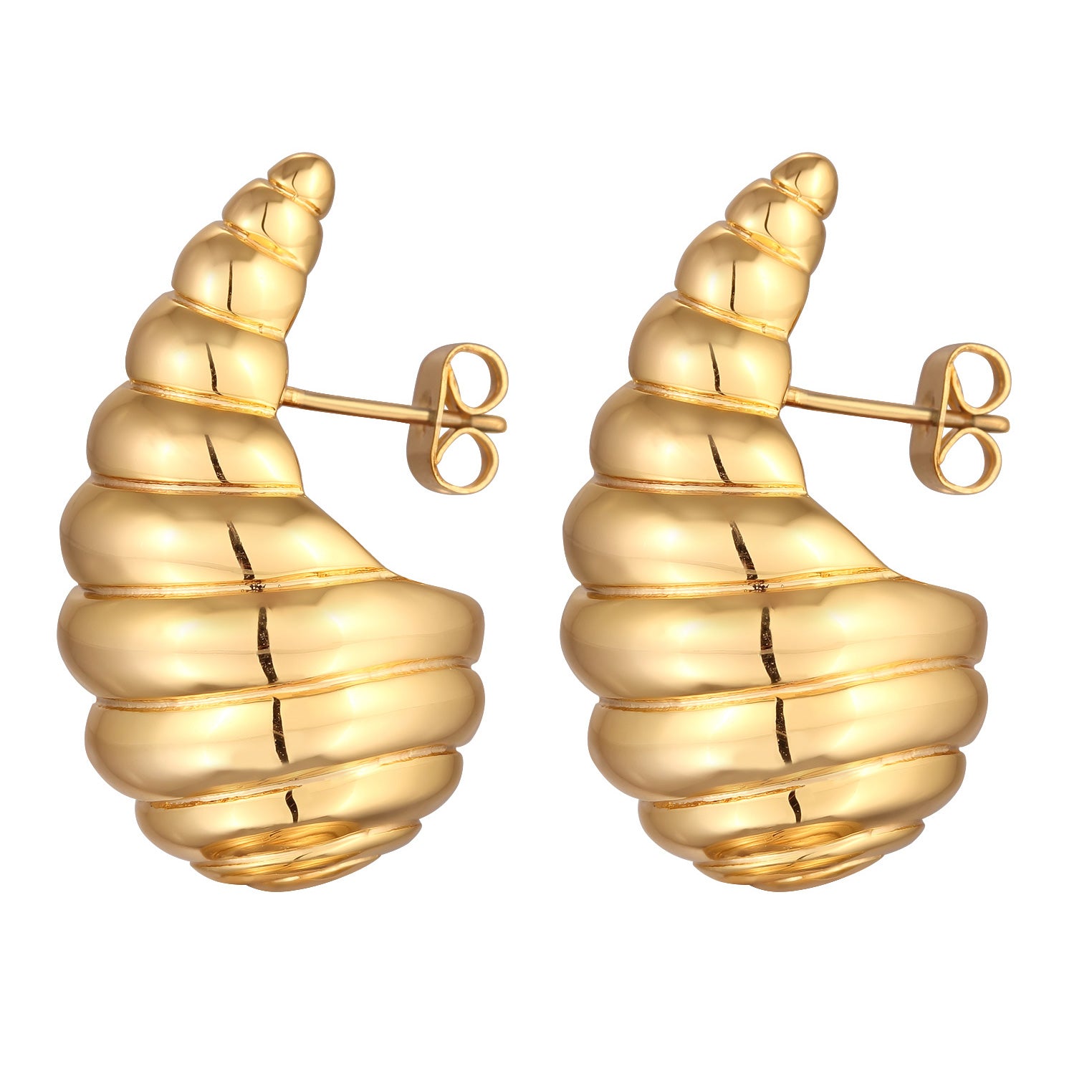 Gold - Elli | Ohrstecker | Tropfen | Messing Goldton