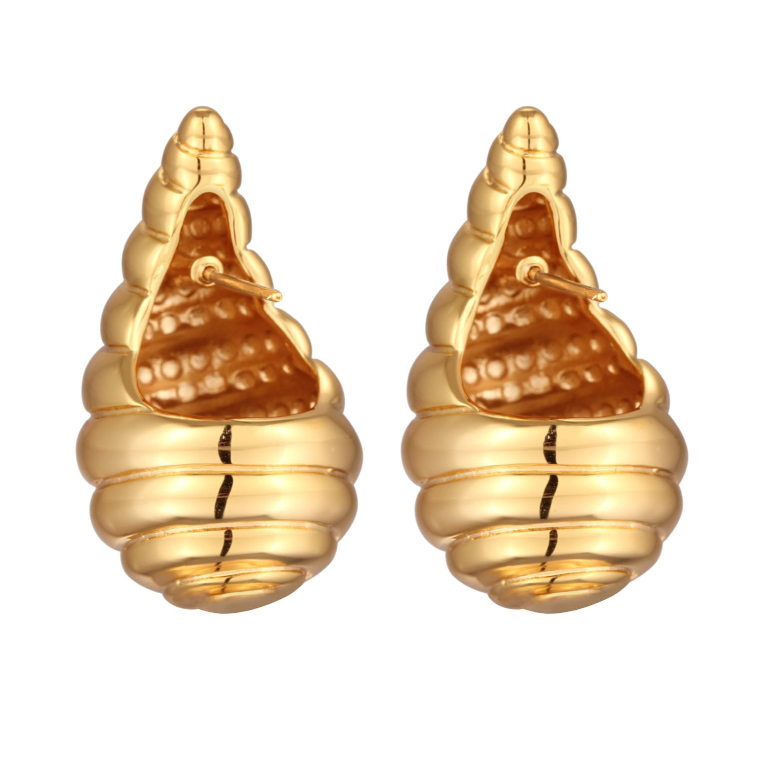 Gold - Elli | Ohrstecker | Tropfen | Messing Goldton