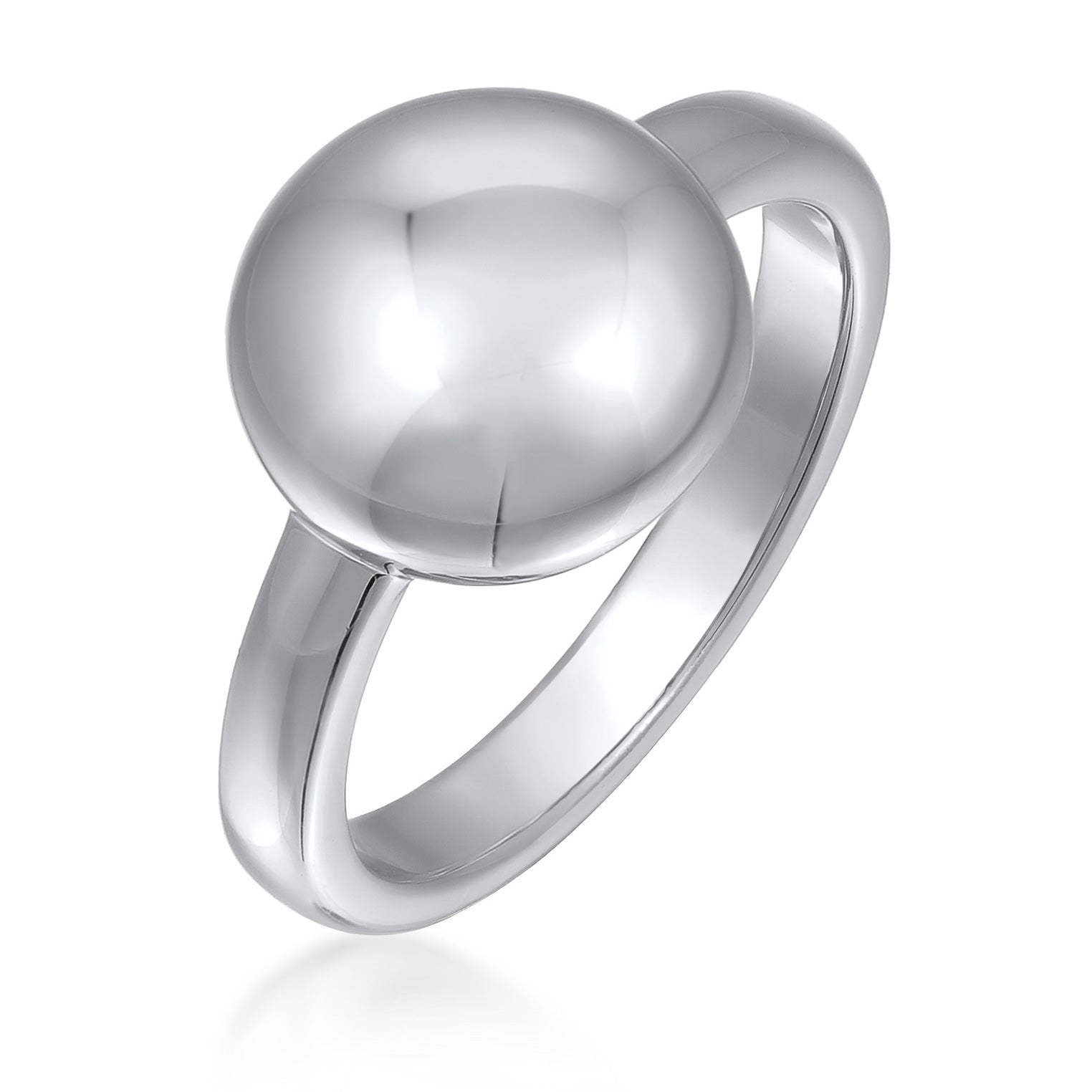 Silber - Elli | Ring Kreis Chunky | Messing | Silberfarben