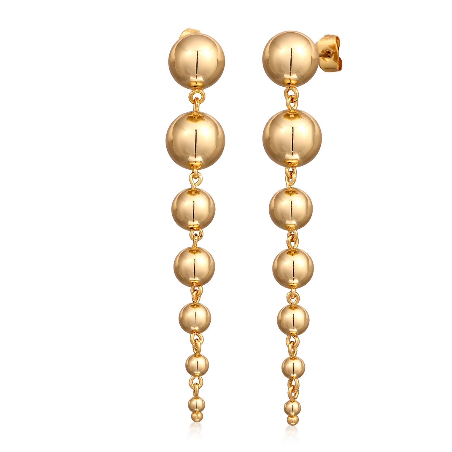 Gold - Elli | Ohrstecker | Kugellook | Messing