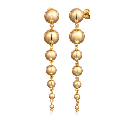 Gold - Elli | Ohrstecker | Kugellook | Messing