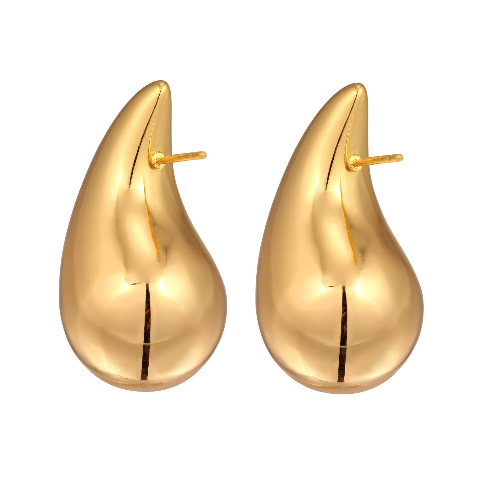 Gold - Elli | Ohrringstecker Tropfen | Messing