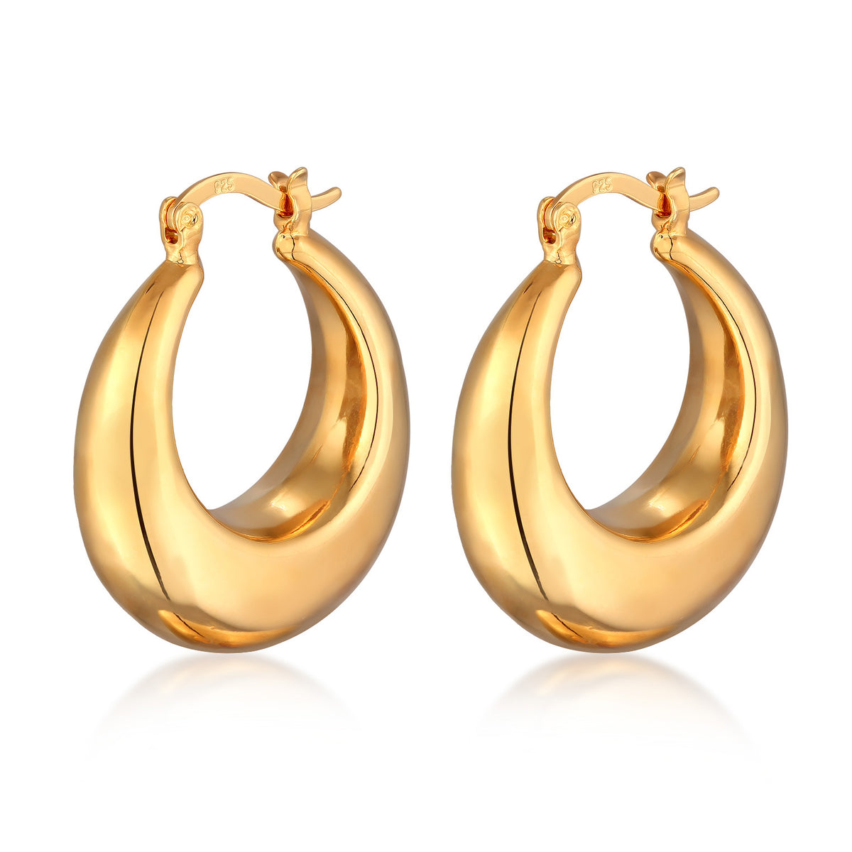 Gold - Elli | Creolen | Messing | Gold Finish
