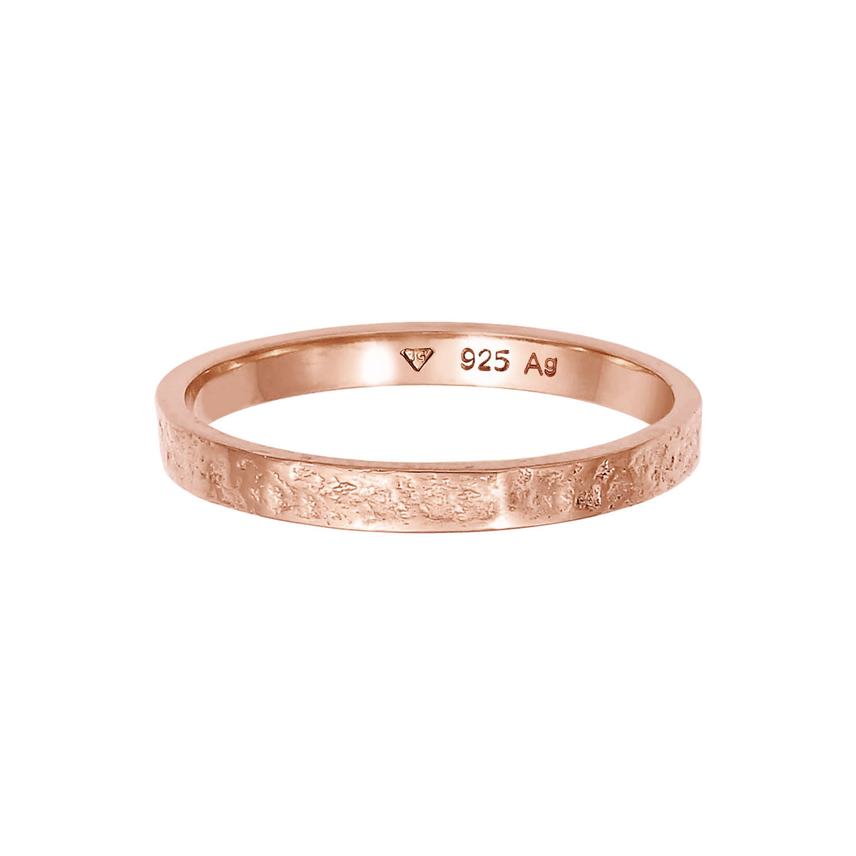 Roségold - Elli | Bandring Basic | 925er Sterling Silber Rosévergoldet